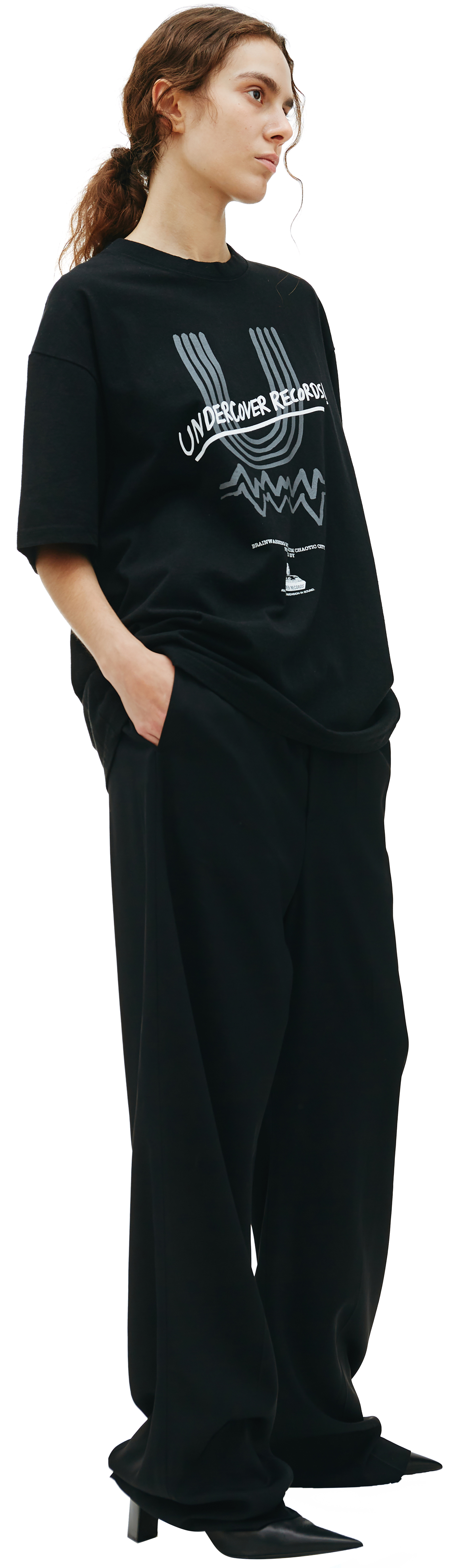 Undercover Черная футболка с принтом Undercover Records