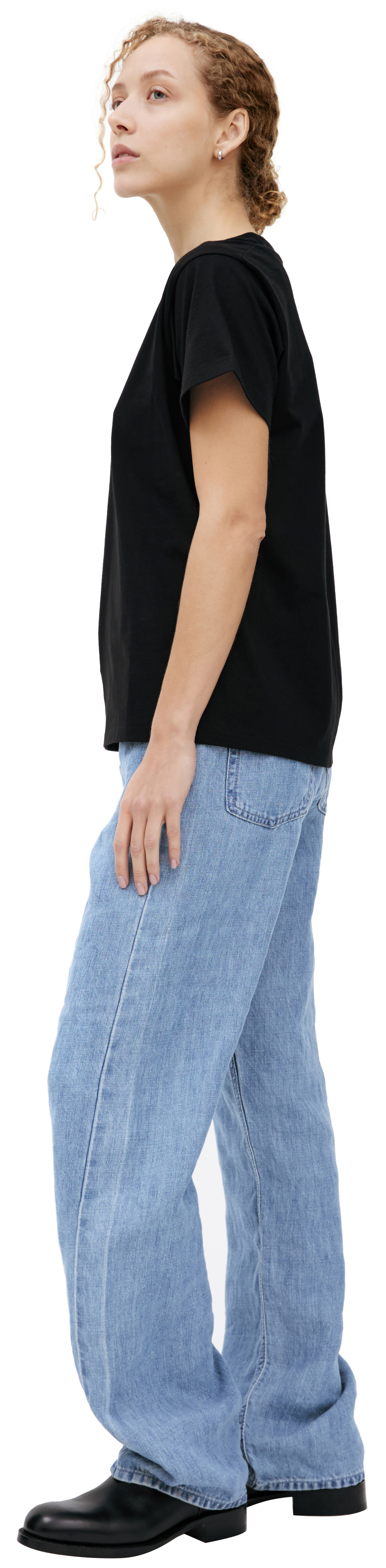 The Row Черная футболка из хлопка