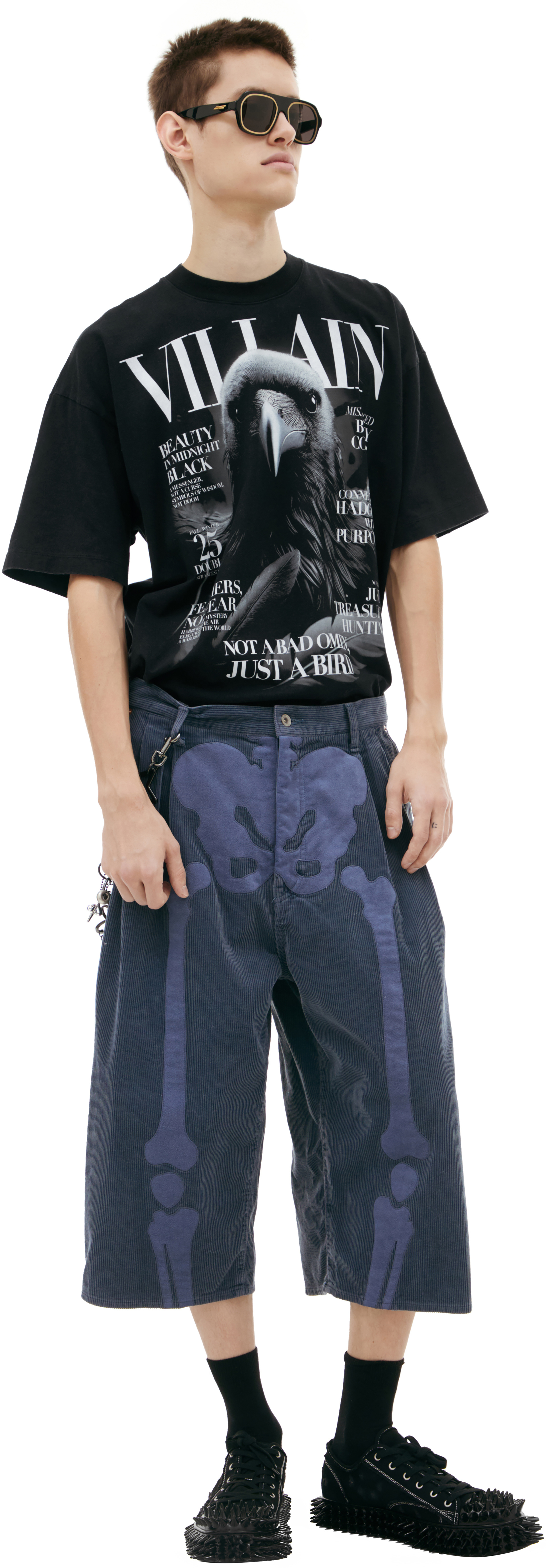 Doublet Укороченные брюки с принтом