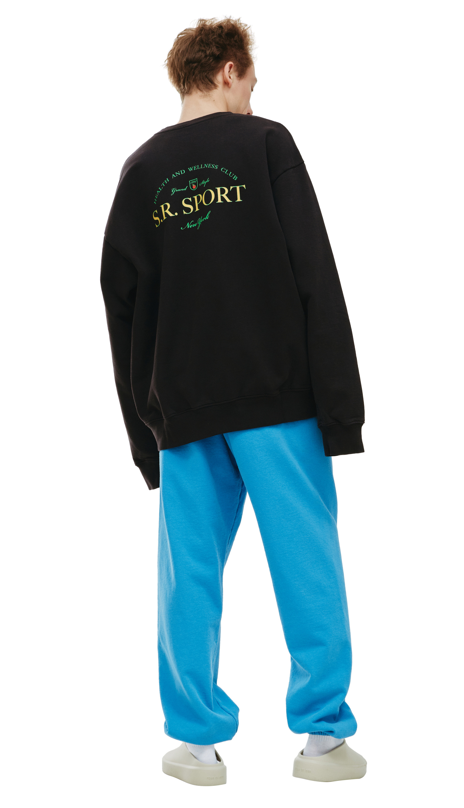 SPORTY & RICH Черный свитшот Wimbledon
