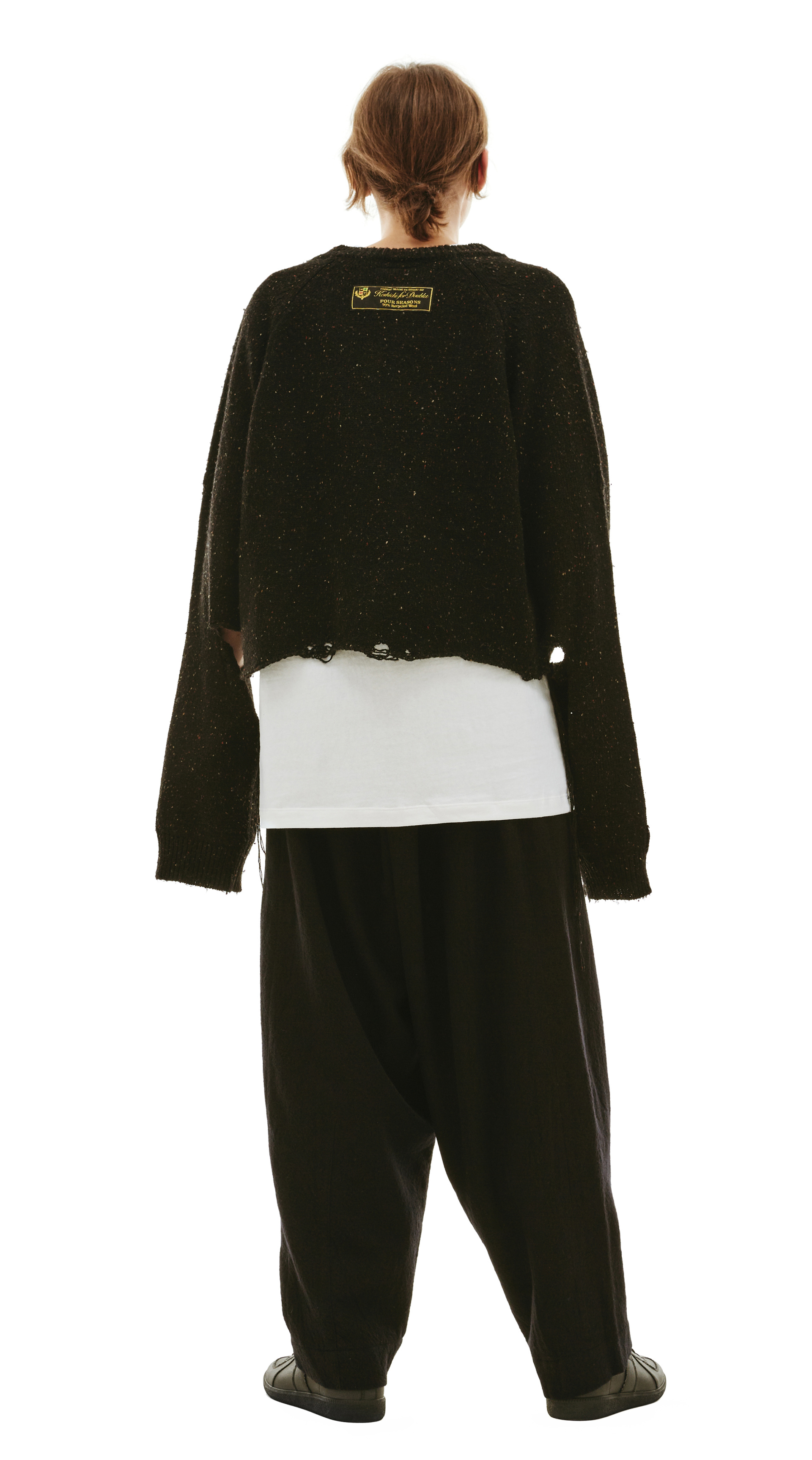 Doublet Укороченный рваный свитер